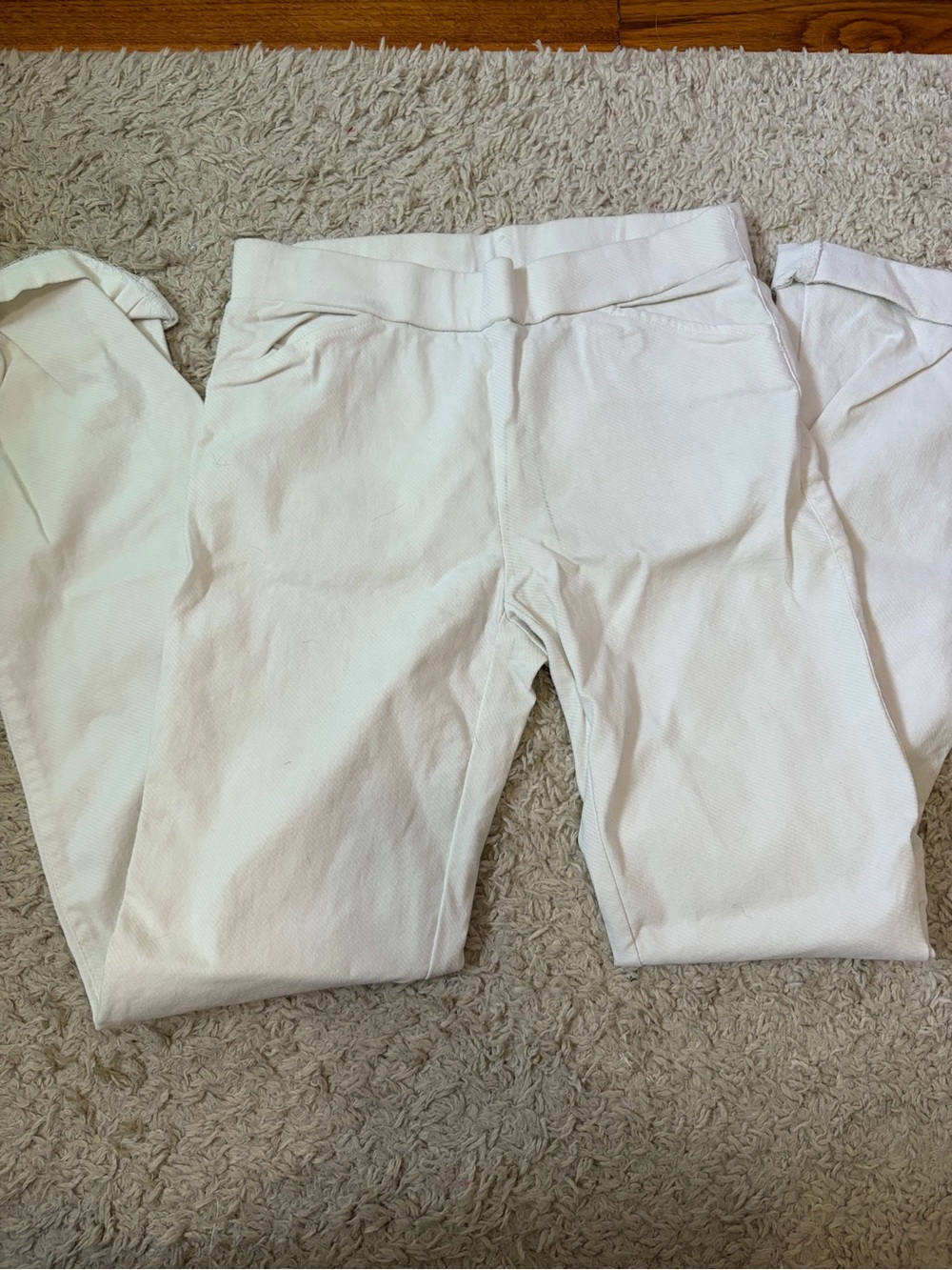 Joe Benbasset White Pull-On Pants
